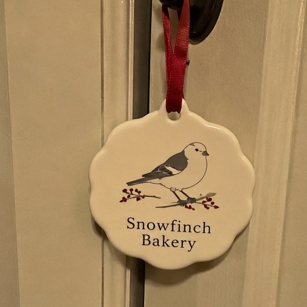 Christmas ornaments with logo — customer photo